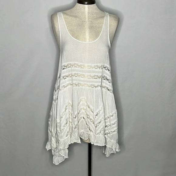 Intimately Free People Voile & Lace Dotted Trapeze Slip Dress - Size XS - Picture 1 of 7
